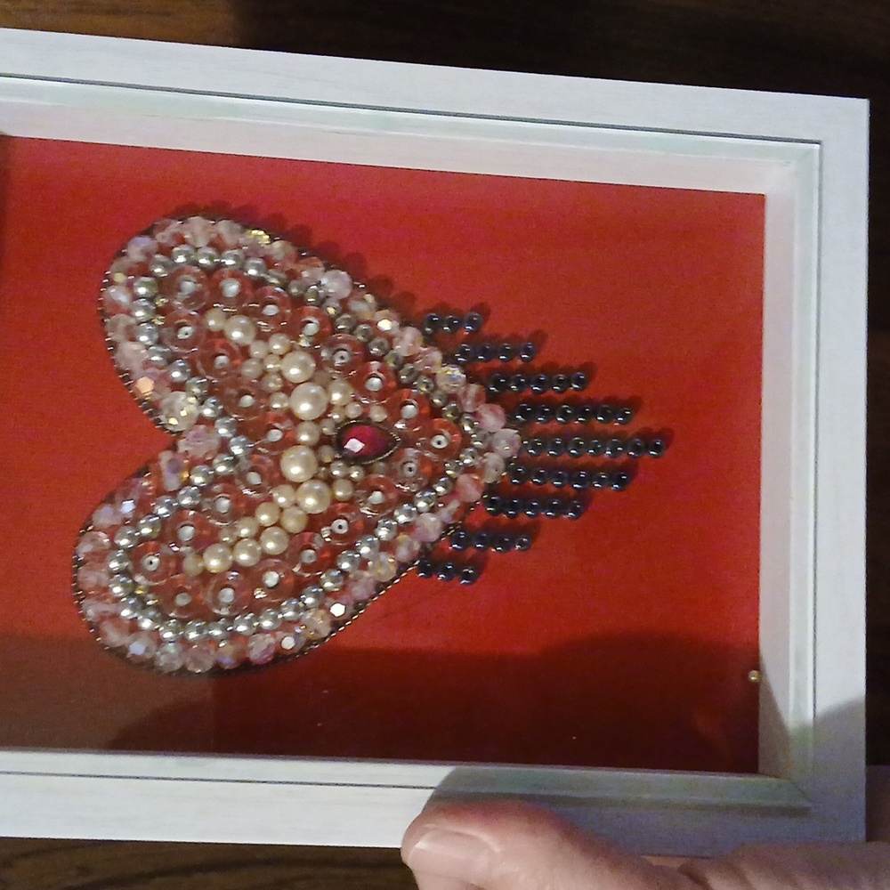 Cute Handmade HEART Picture In Frame - Picture 6 of 10